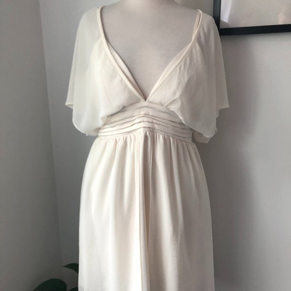 Cooper St Dresses & Skirts - Cooper St Off White V Neck Grecian Style Boho Dress Size 12 New w Tags $149
